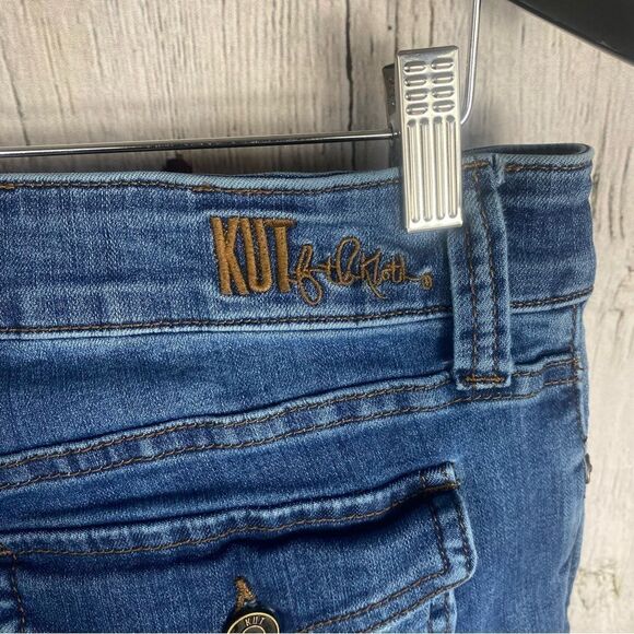 Kut from the Kloth Straight Leg Rough Hem Jeans Size 12   275 - Picture 5 of 10